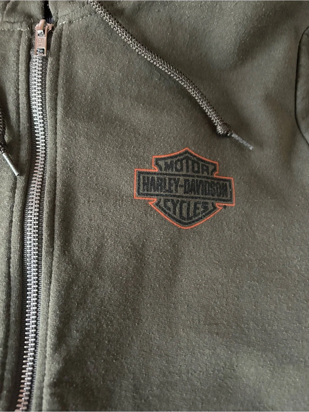 Harley-Davidson Women’s M Wounded Warrior Project Full Zip Hoodie Military Green